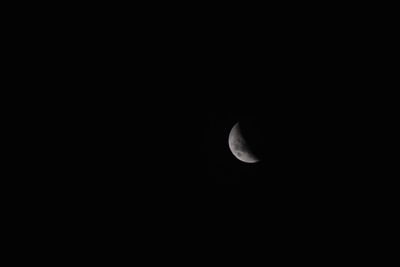 Scenic view of moon against sky at night