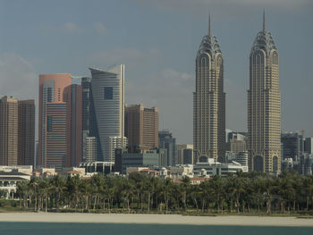 View of modern buildings against sky
