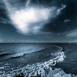 Scenic view of sea against sky