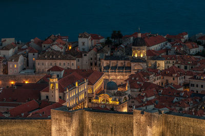 City at dusk