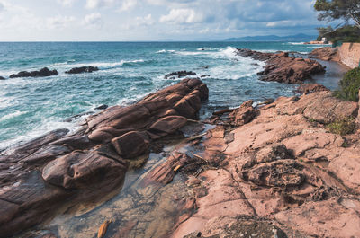 Scenic view of sea against sky