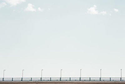 Low angle view of bridge against clear sky