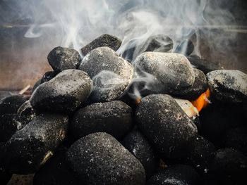 Close-up of rocks on beach