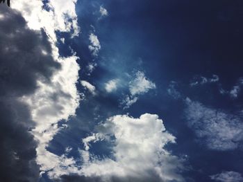 Low angle view of clouds in sky