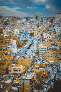 View of the building near citadel of amman in jordan