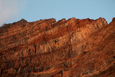 Scenic view of mountains against clear sky