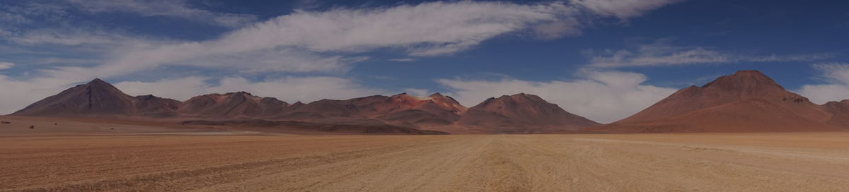 Scenic view of desert against sky