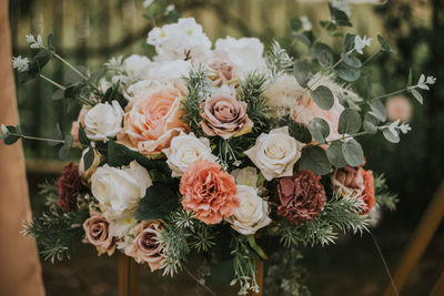 Close-up of rose bouquet