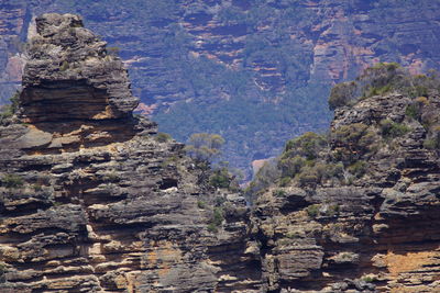 Rock formations on landscape