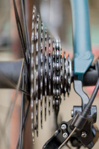 Close-up of bicycle spoke