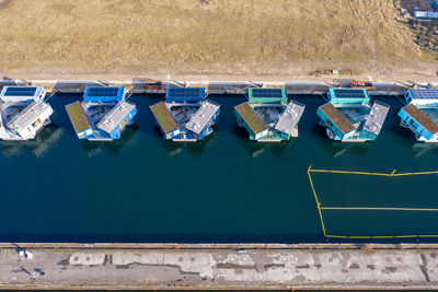 High angle view of swimming pool