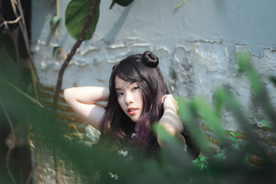 Portrait of beautiful young woman