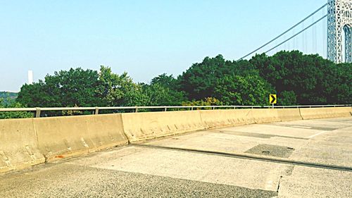 Trees against clear sky