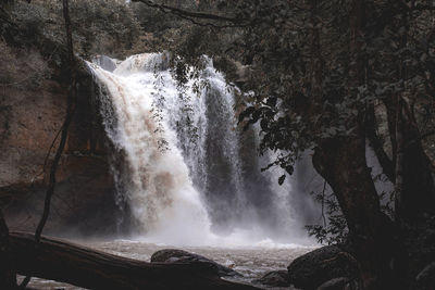 Scenic view of waterfall