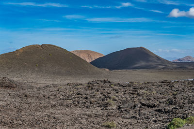 Scenic view of arid landscape against sky