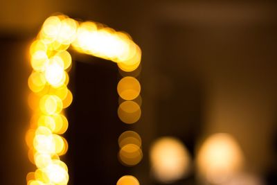 Defocused image of illuminated christmas lights