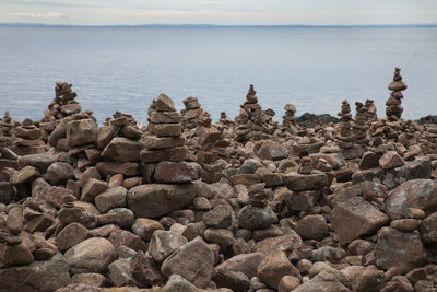 Stones on pebble beach, hovs hallar, sweden