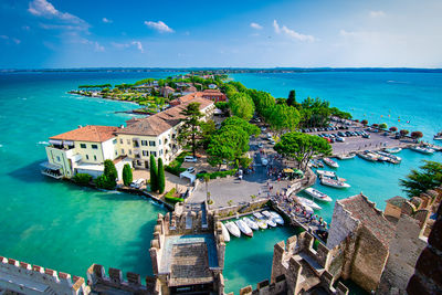 High angle view of swimming pool