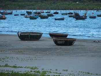 Boats in sea