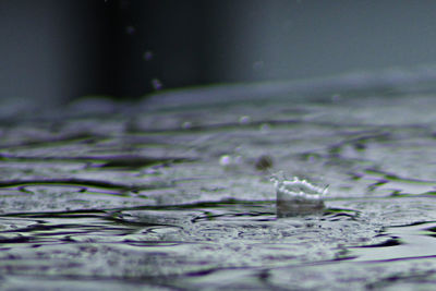 Close-up of rippled water in winter