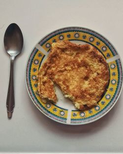 Close-up of dessert in plate on table