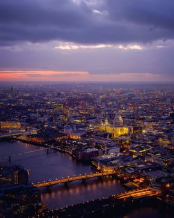 Aerial view of city