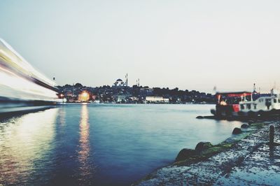 Boats in harbor