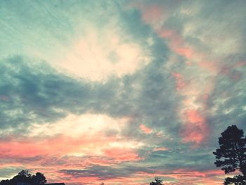 Low angle view of dramatic sky