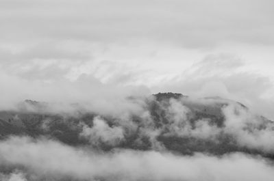 Low angle view of mountain against sky