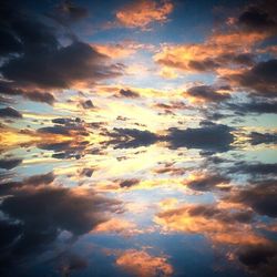 Low angle view of cloudy sky