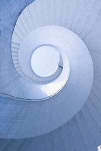 Directly below shot of spiral staircase