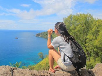 Scenic view of sea against sky