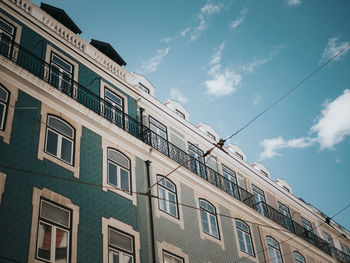 Low angle view of residential building against sky