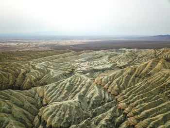 Aerial view of a desert