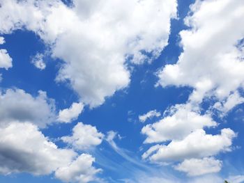 Low angle view of clouds in sky