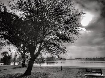 Scenic view of calm lake