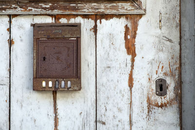 Close-up of old door