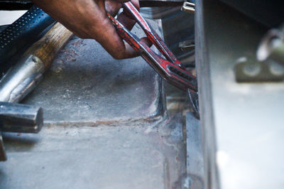 Man working in machine