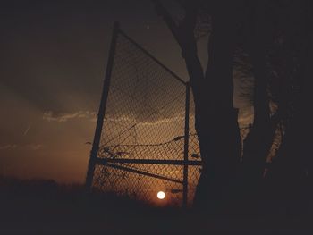 Low angle view of sky at sunset