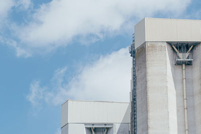 Detail view of concrete grain silo