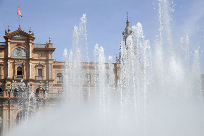 Fountain against sky