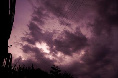 Low angle view of cloudy sky