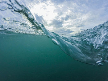 Water in sea against sky