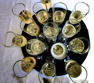 Close-up of wine glasses