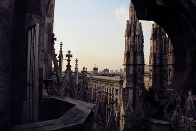 Panoramic view of cathedral in city against sky