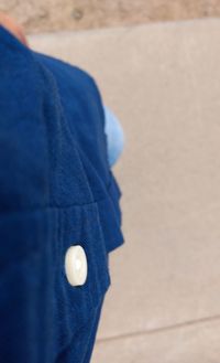 Close-up of blue fabric