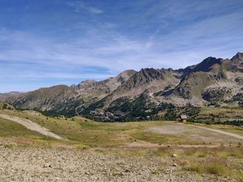 Scenic view of mountain hiking