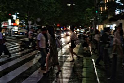 City street at night