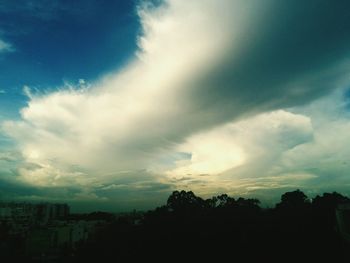 Cloudy sky over city