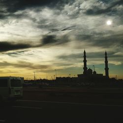 Cloudy sky at sunset